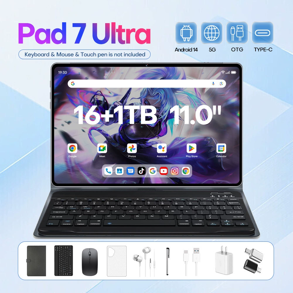 Планшет Pad7 Ultra 10,1 дюйма Android 8.1 — 2 ГБ ОЗУ, 32 ГБ ПЗУ, магниево‑алюминиевый корпус