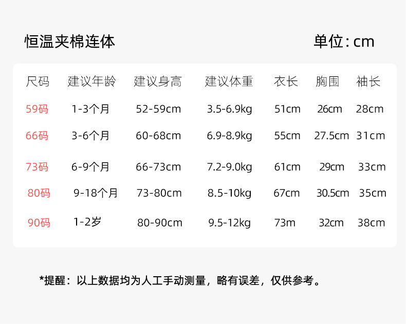 安阳婴童装婴儿服恒温保暖哈衣宝宝60g棉衣连体衣爬服睡衣秋冬季详情14