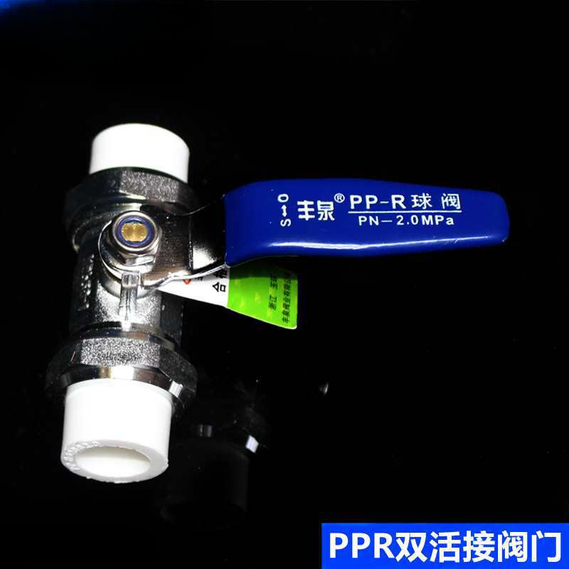 丰泉PPR双活接球阀ppr水管开关接头焊接热熔4分20开关6分25阀门