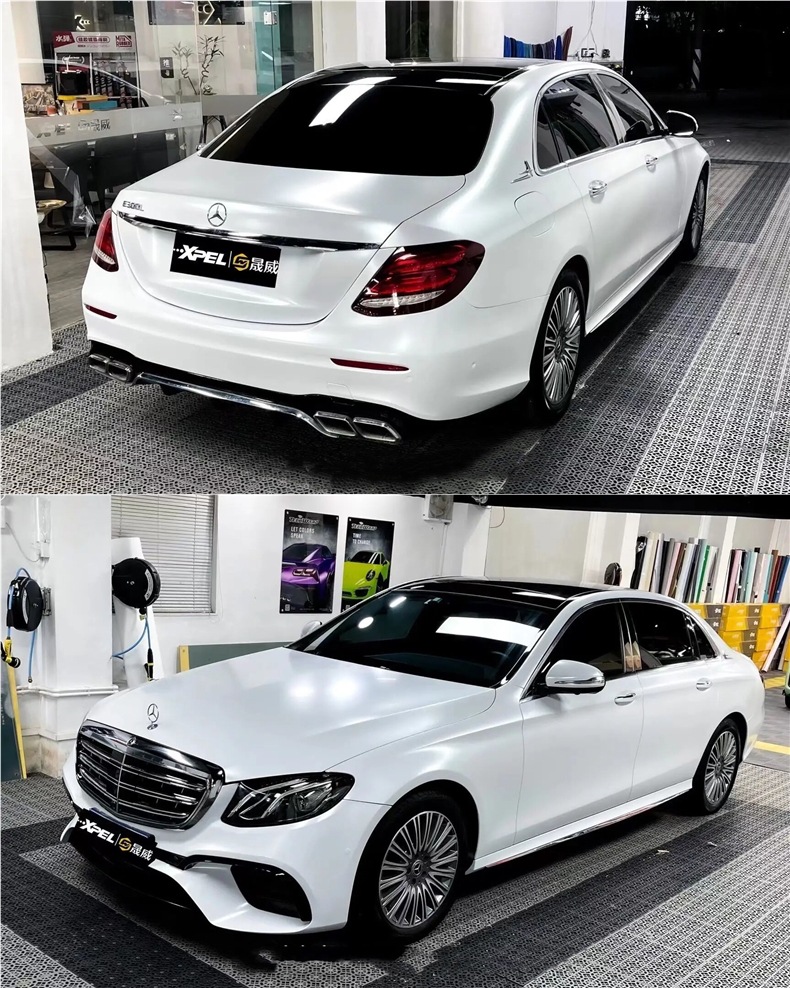 Pet Car Color Changing Film Motorcycle Electric Vehicle Black Warrior Super Sub-Frosted Car Film Electro-Optical Metal White Body Film