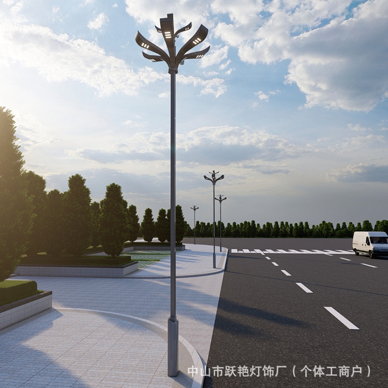 玉兰灯市政工程路灯景观高杆灯5米12米户外照明灯九火广场中华灯