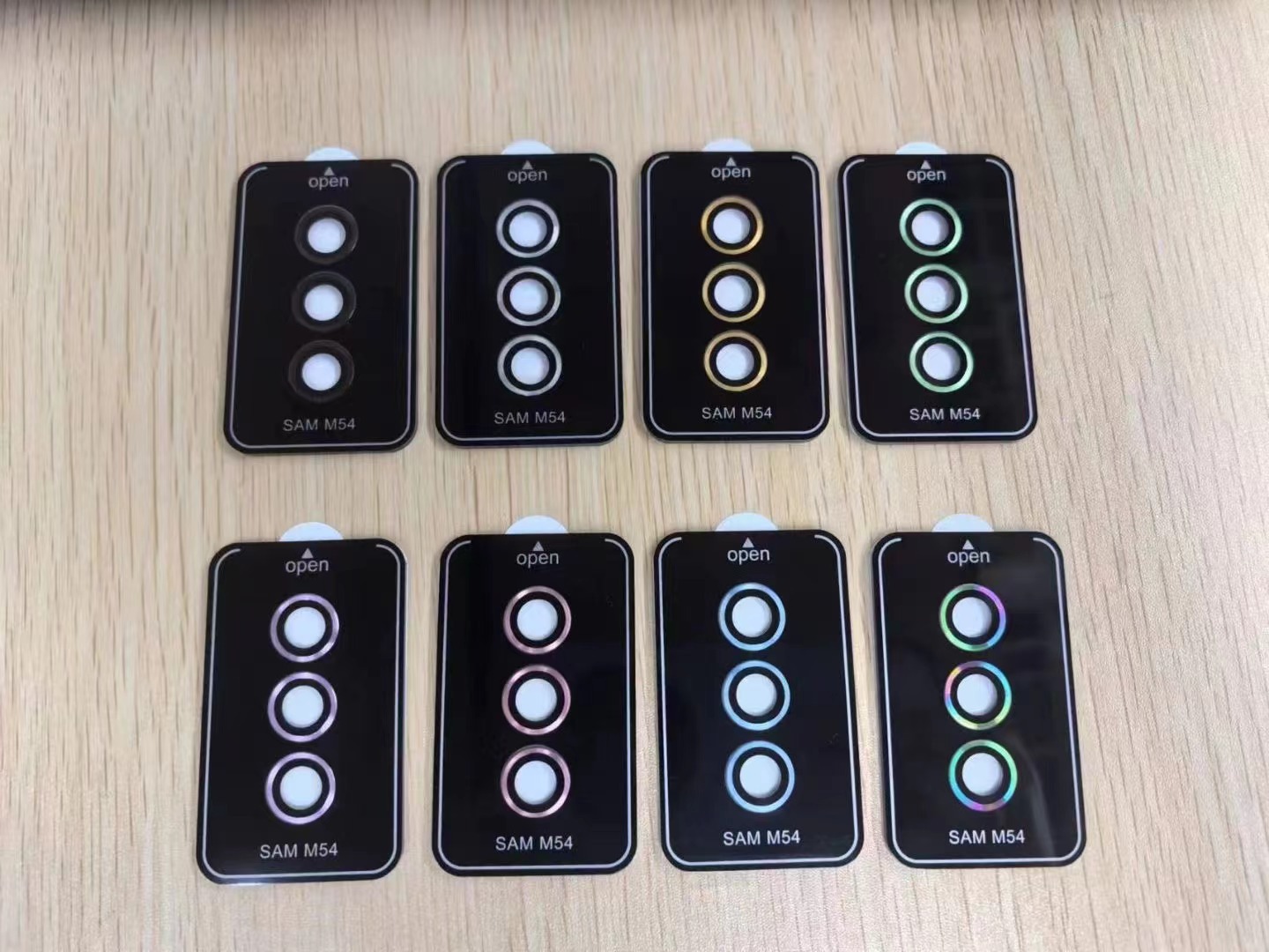 Aplicable a Samsung Galaxy M54 película de lente de teléfono celular cámara metal ojo de halcón con segundo adhesivo magia película protectora HD