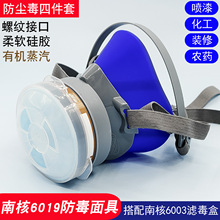 南核防毒口罩6019硅胶面具619活性炭喷漆6003有机蒸汽6007防酸性