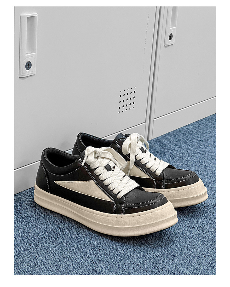 Chaussures décontractées de style triangle inversé, polyvalentes, style skate, sport, américaines, streetwear, plateforme, rétro, pour hommes_voghion.com