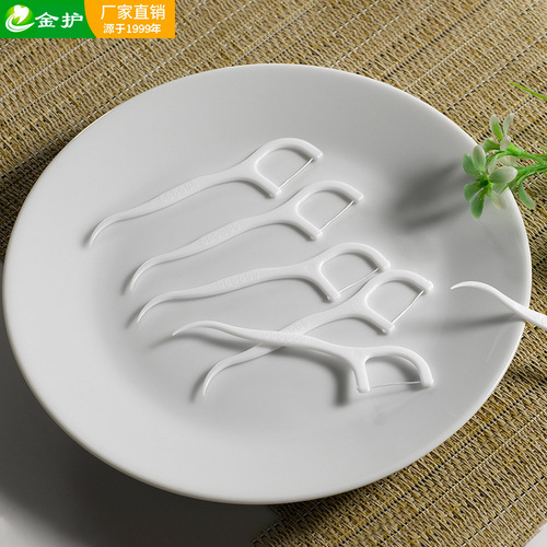 Gold dental floss sticks 1000 pieces bagged polymer dental floss disposable ultra-fine plastic toothpicks wholesale manufacturer