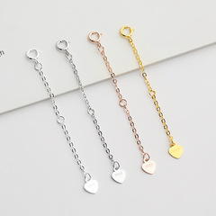 S925純銀鍍金十字延長鏈加長鏈DIY項鍊手鍊調節鏈增長鏈飾品配件