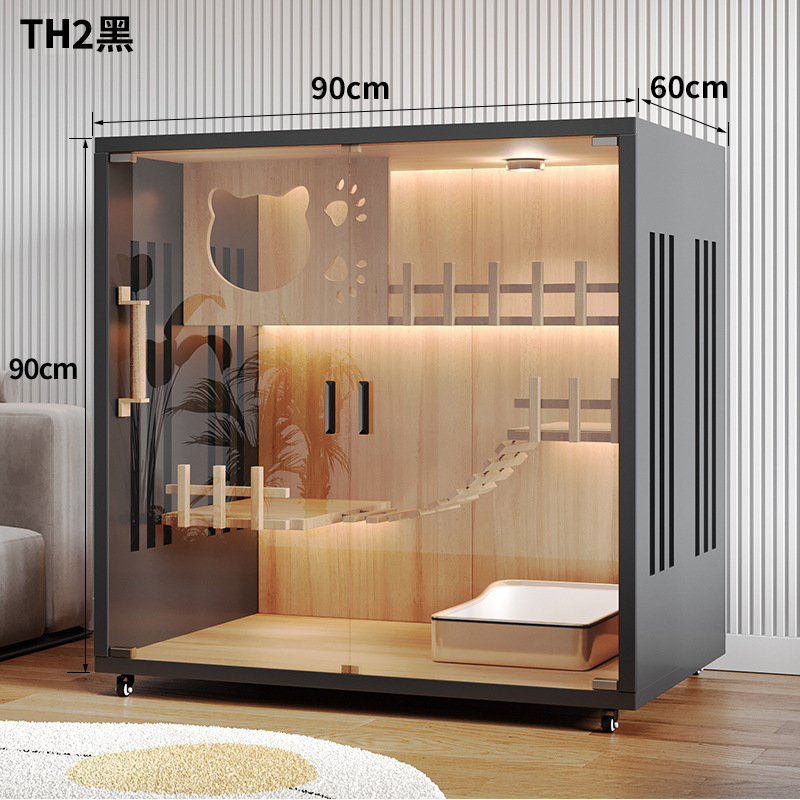 TH2:90X60X90CM에는 고양이 배변 상자가 포함되어 있지 않으며 동료와 비교하여 후면 패널이 두꺼워졌습니다.