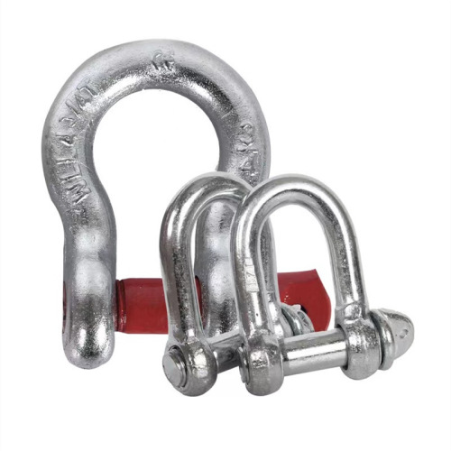Factory wholesale American style bow type shackles U type shackles national standard D type shackles high strength marine lifting horse shoe shackles