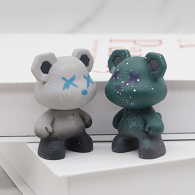 인터넷 축하 놀이 스타 곰 폭군 곰 그라디언트 창조적 인 귀여운 자동차 장식품 소녀와 소년을위한 휴대용 인형 선물