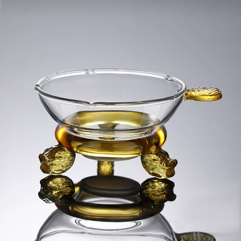 Glass tea filter tea leak filter tea -leaf tea filter tea set Kung Fu tea manifestation cup accessories transparent filter