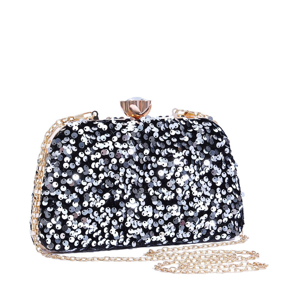 Dress Beaded Sequin Shiny Clutch High-end Fashion Evening Bag_voghion.com