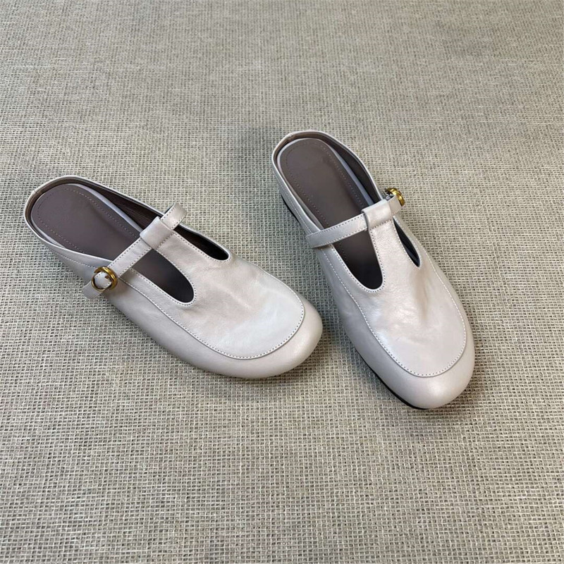 4cm Soft leather retro height-increasing closed-toe mules for women, comfortable summer slip-on outdoor mules for women 4cm Soft leather retro height-increasing closed-toe mules for women, comfortable summer slip-on outdoor mules for women