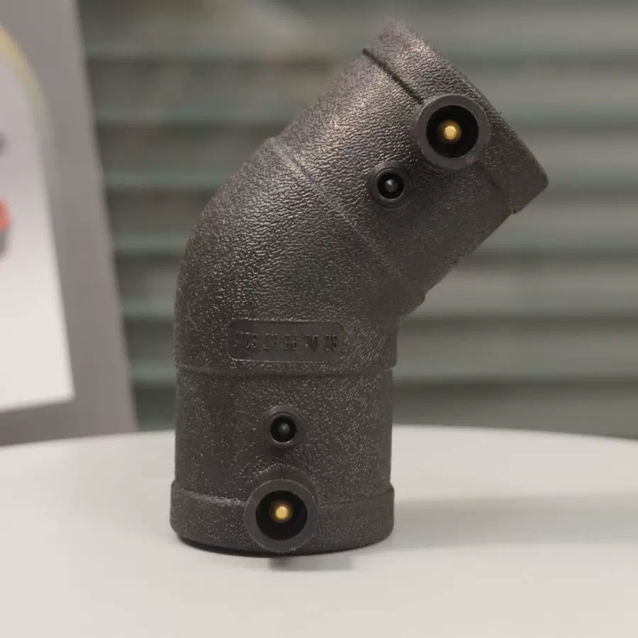 厂家直发 全新料 HDPE电熔管件 给水管配件 电熔弯头45° L32