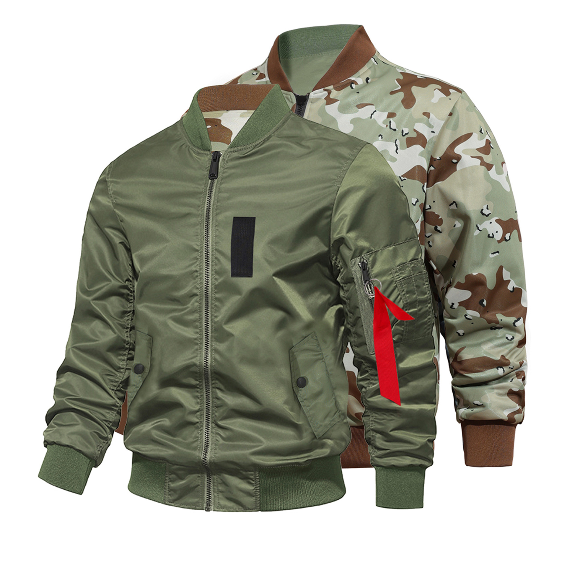 Doble cara gruesa chaqueta de vestir chaqueta de aviador de comercio exterior vintage marca de moda americana chaqueta de béisbol casual Amazon