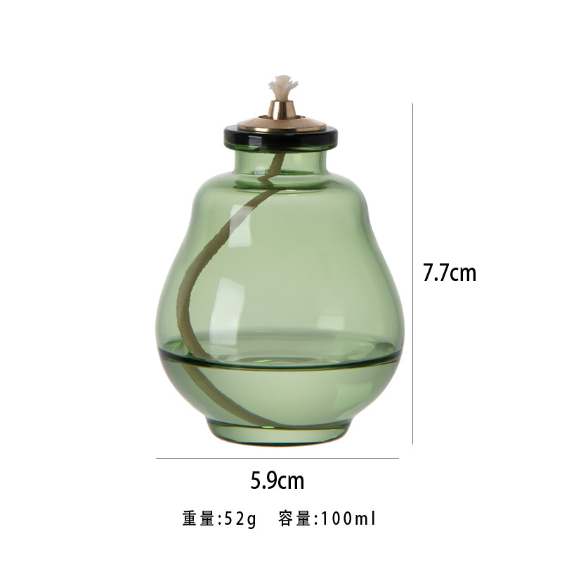 Fábrica directa de vidrio creativo candelabro decoración moderna lámpara de mantequilla sin humo de escritorio