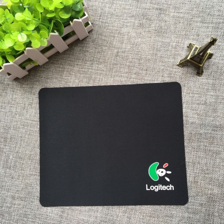 Mouse pad with black fabric and rubber material, anti-slip, business office mouse pad, small black pad, computer mouse accessories