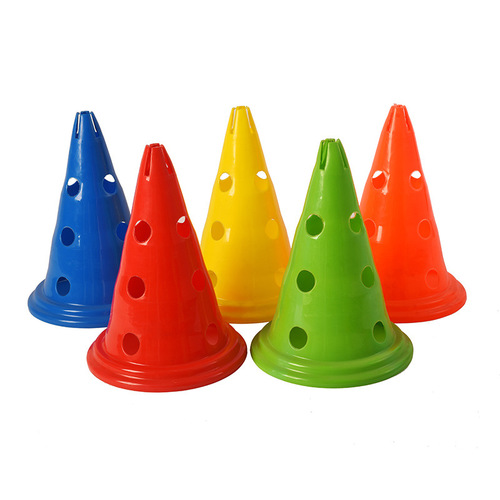 30cm thickened round bottom with hole sign bucket football training equipment hurdles obstacle roadblock training cone plastic