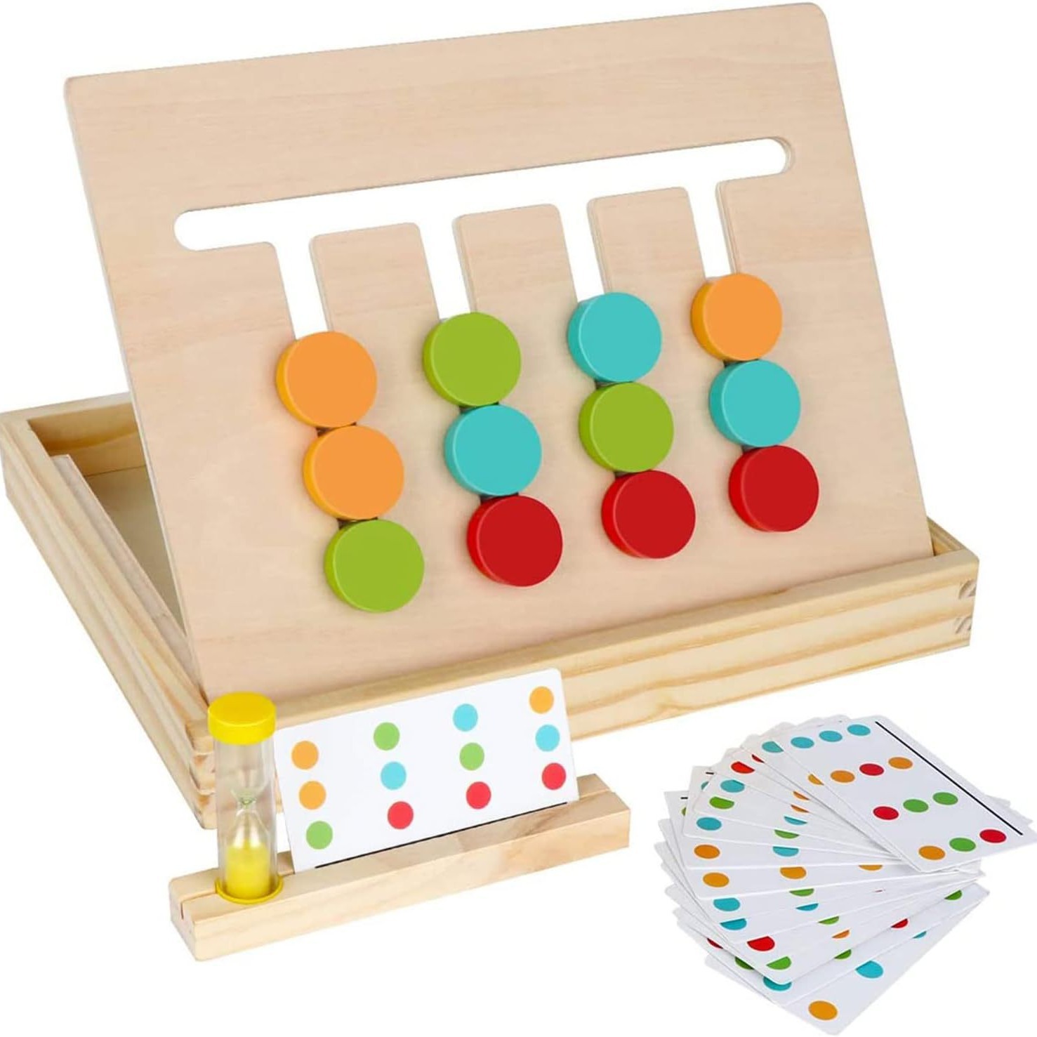 Juego de cuatro colores clasificación de colores de madera para niños Juego para caminar entrenamiento de pensamiento lógico material didáctico educación temprana juguetes educativos