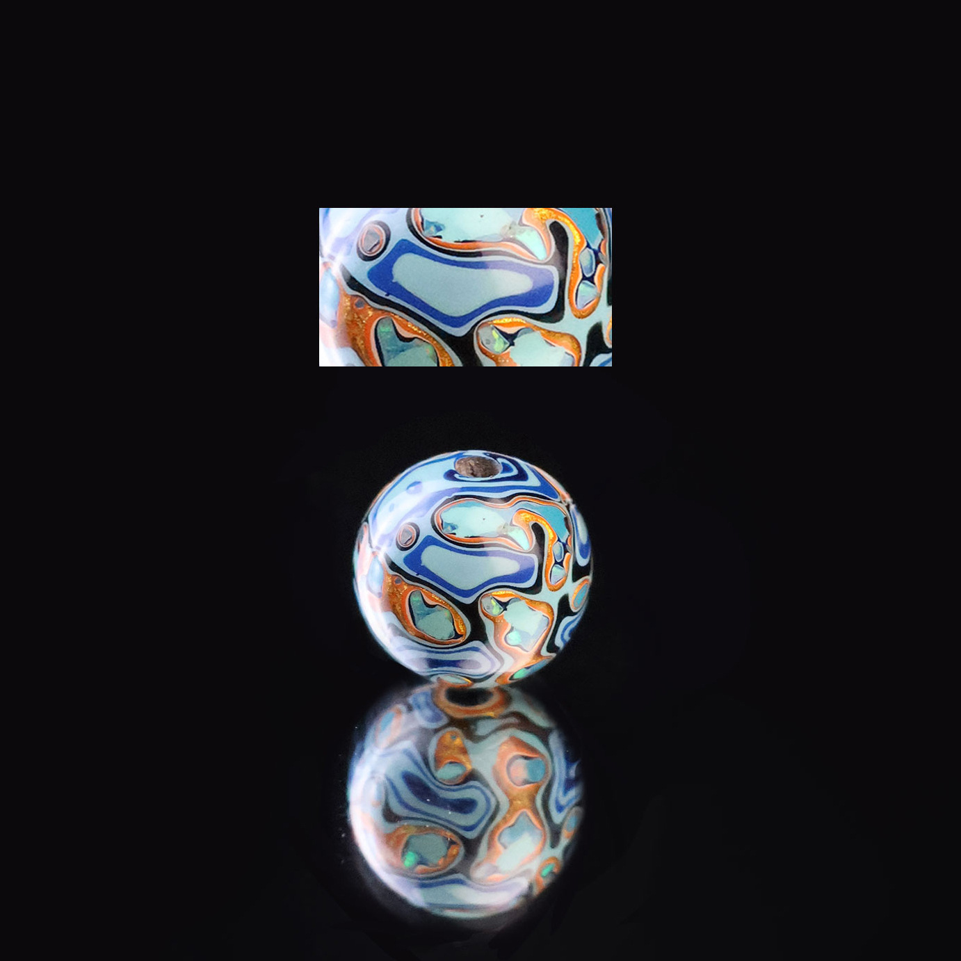 10mm 오팔 라이트 블루 골드