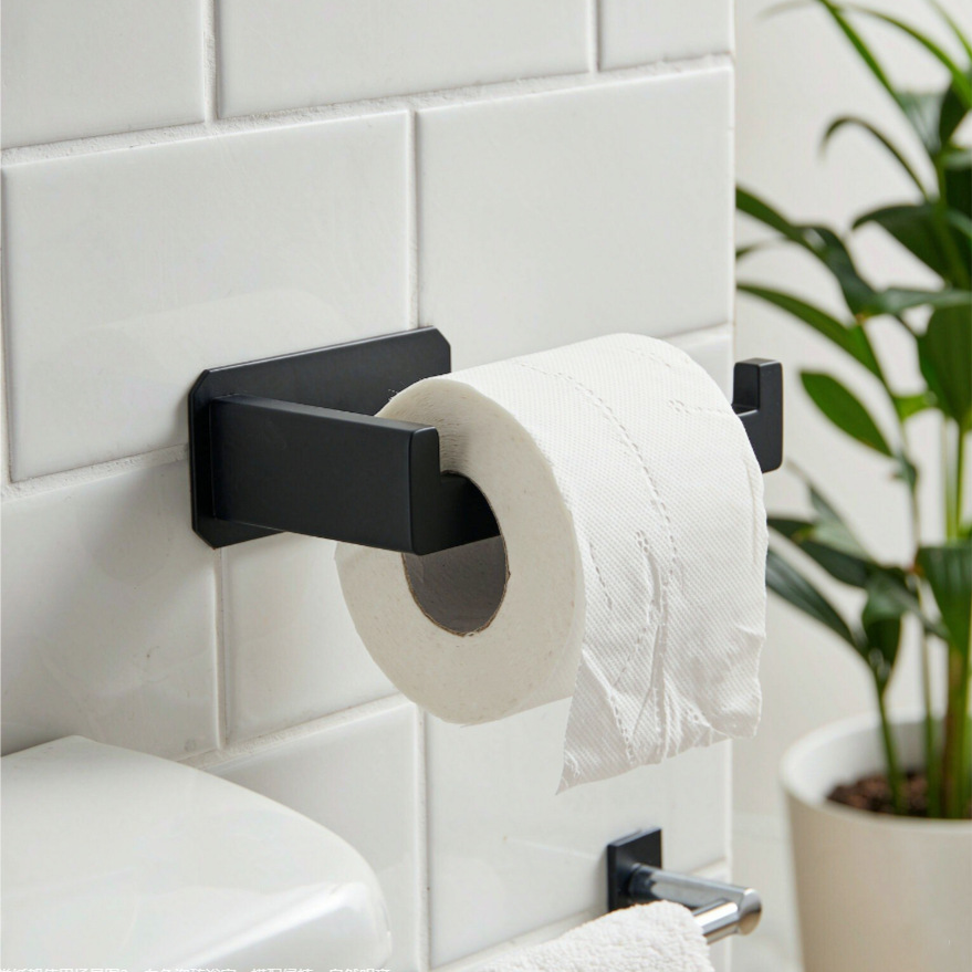 Baño cocina pared de papel de mano almacenamiento estante de acero inoxidable transfronterizo sin clavos sin perforación estante de toallas de papel