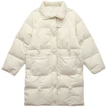 冬季新款韩版加厚中长款棉服学生宽松棉袄学院风外套保暖棉衣女