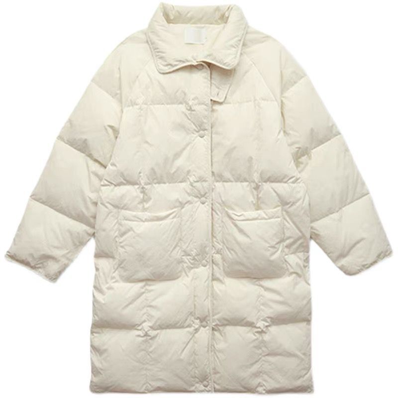 冬季新款韩版加厚中长款棉服学生宽松棉袄学院风外套保暖棉衣女