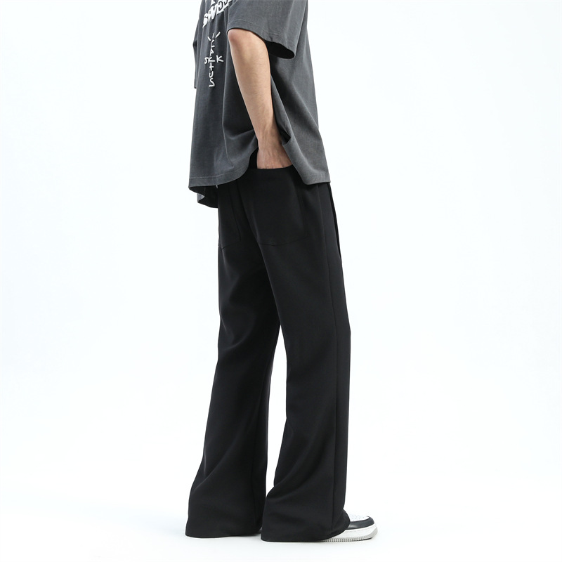 Men's Spring/Summer New Micro Loudspeaker Suit Pants Trendy Brand High end Feeling Pi Shuai Hanging Casual Pants_voghion.com