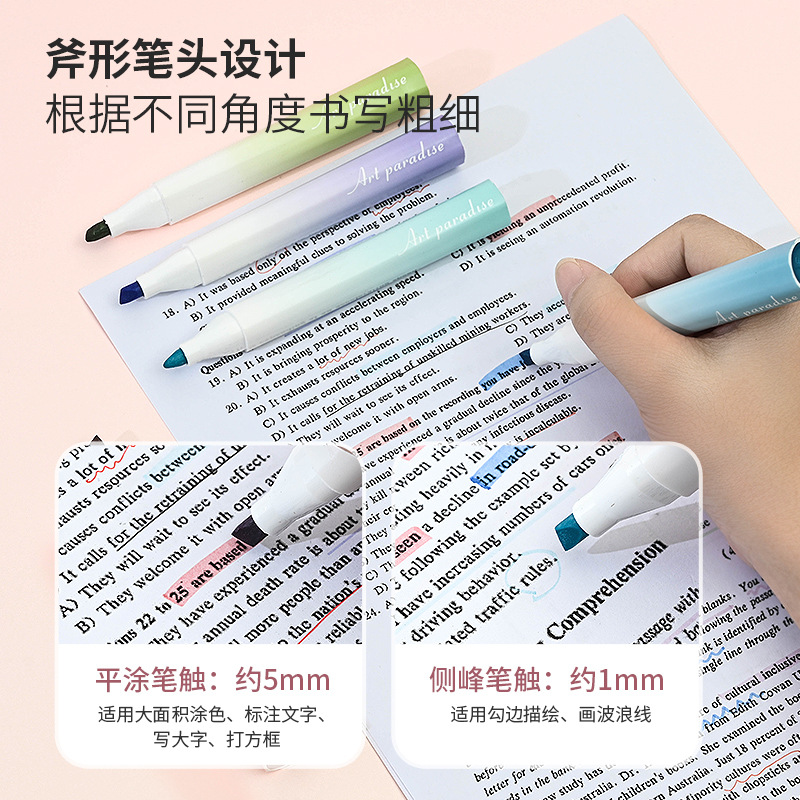 Nuevo color gradiente de alto valor de color marcador de color marcador de alta capacidad para estudiantes marcador de color de ojos