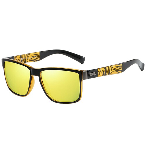 One piece of  mirror sunglasses with polarized sun lenses, square frame, outdoor use, colorful sunglasses, dropshipping available.
