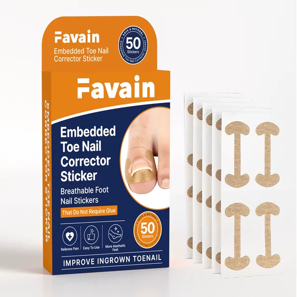 Favain Cross-Border Nail Correction Patch, Nail Patch, Nail Groove Ingrown Nail Corrector, Nail Correction Patch, Toe Patch