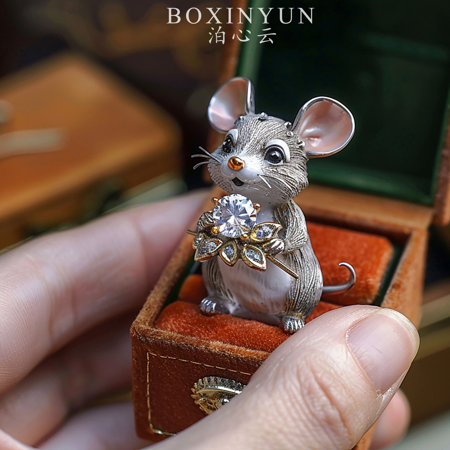 Buxinyun Original Design Mouse Brooch Cute Cartoon Niche Exquisite Unique Zodiac Birthday Party Gift