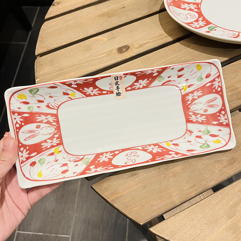 10 인치 웨이브 직사각형 플레이트 (48/박스) 길이 24.6cm, 너비 11cm, 높이 2.4cm