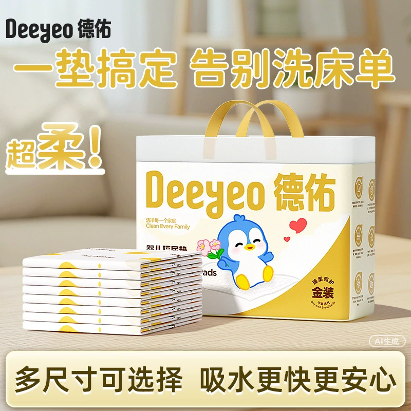 Подгузники-пеленки Deyou Gold, одноразовые, для ухода за детьми, водонепроницаемые и дышащие