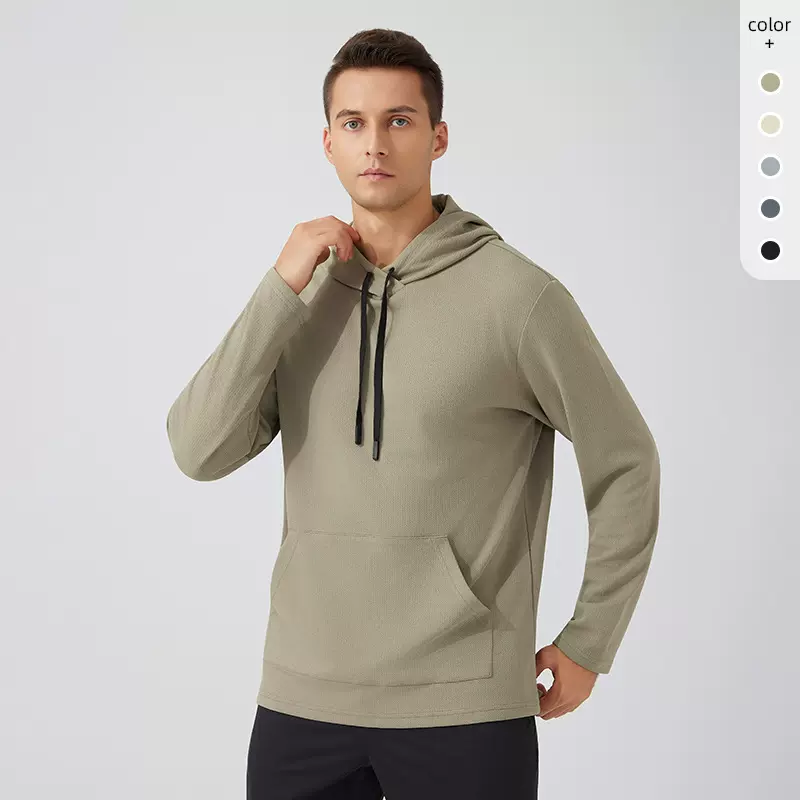 2025秋冬新款跨境连帽套头长袖休闲运动卫衣户外跑步健身穿搭帽衫