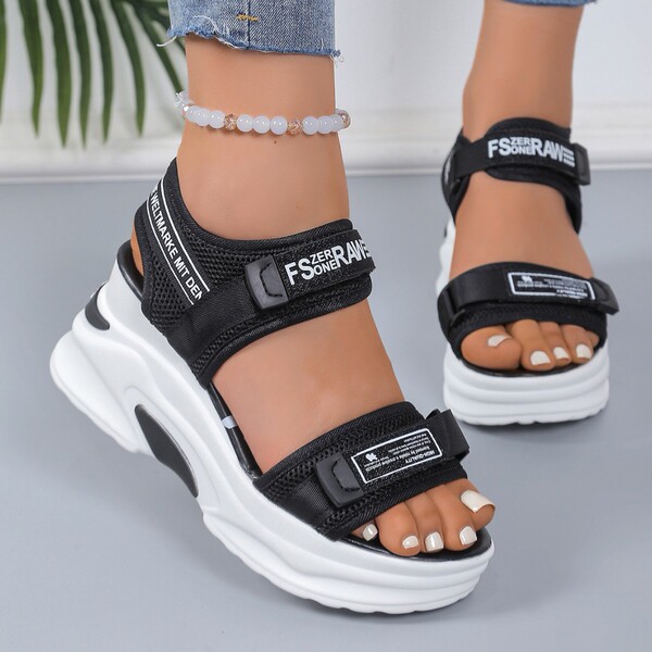 sports summer sandals platform wedge heel