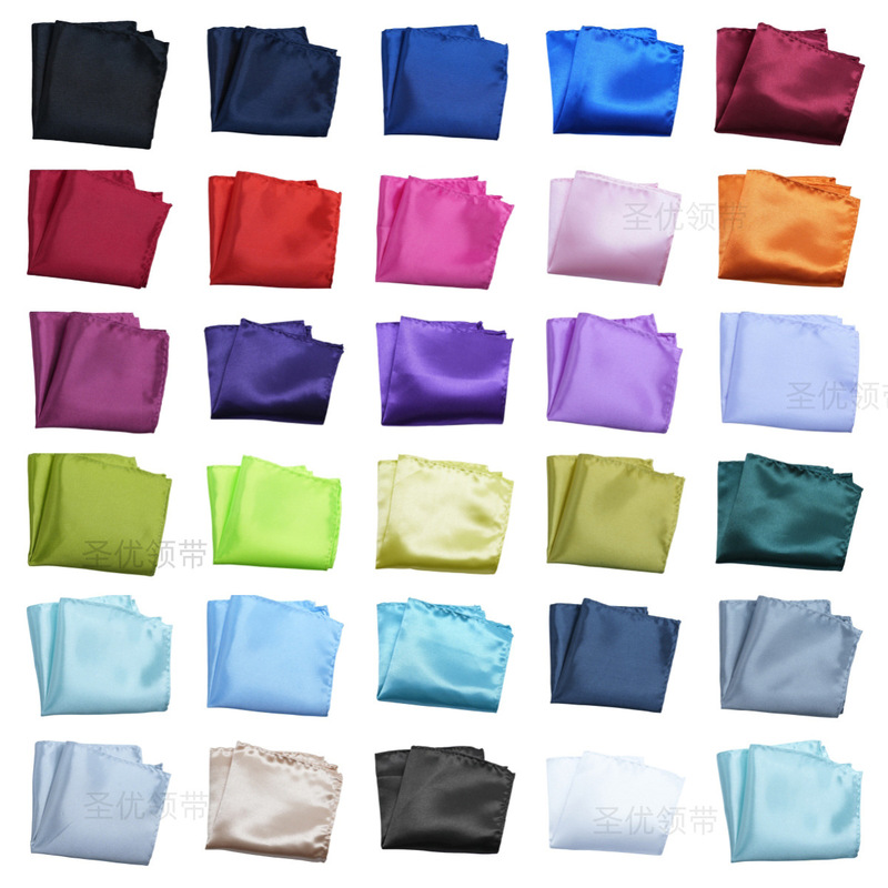Suit Business Men's Pocket Scarf Solid Color Bright Square Scarf Fashion British Style Yanhui Dress Handkerchief Black White Red Purple Suit Business Men's Pocket Scarf Solid Color Bright Square Scarf Fashion British Style Yanhui Dress Handkerchief Black White Red Purple