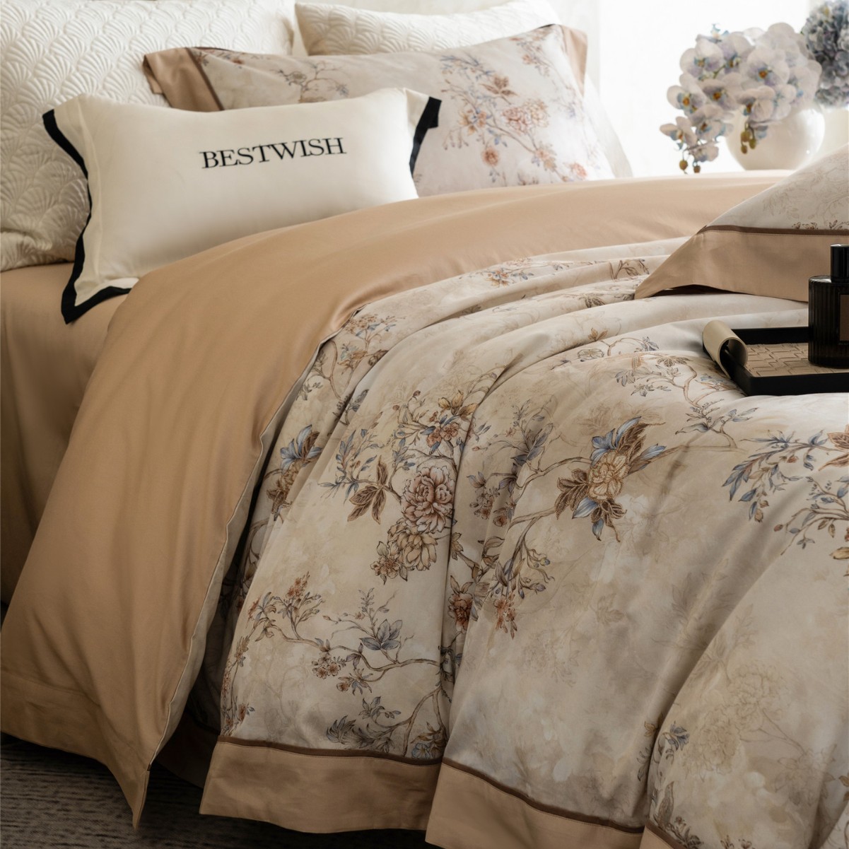 Wholesale High-End American Country-Style Digital Print Ultra-Soft Sleepwear-Grade Bedding Pure Cotton Long-Staple Cotton Four-Piece Set 2