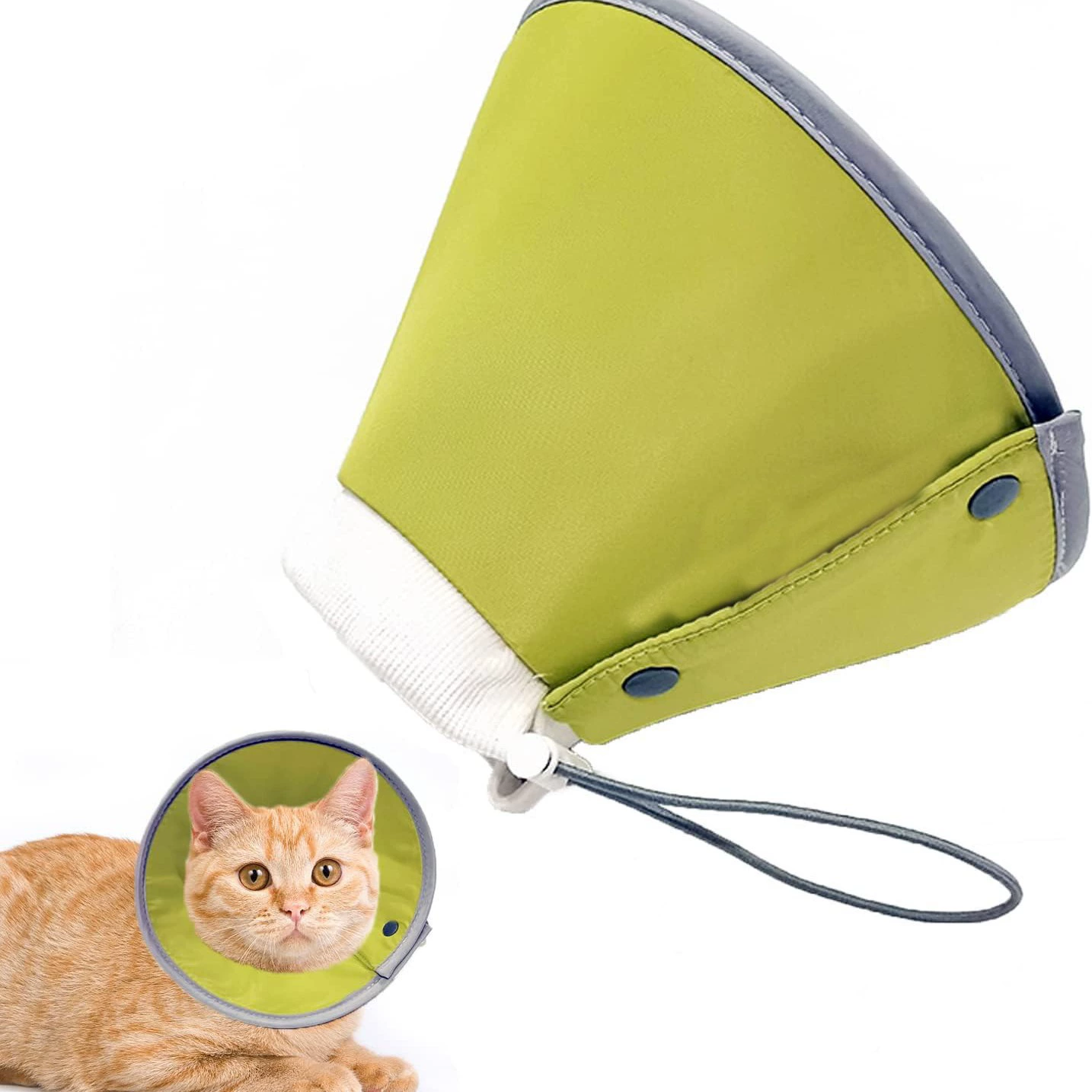 Трансграничные товары для домашних животных Кошки и собаки Конусный ошейник Мягкий Регулируемый против облизывания Круг Элизабет против укусов после операции по восстановлению кошки