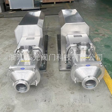 卫生级食品级不锈钢双螺杆双螺旋位移平行输送泵，低剪切无挤压