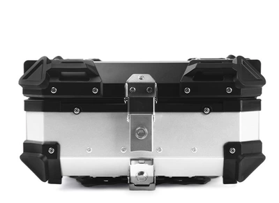 22L Quick-Release Aluminum Alloy Motorcycle Tail Box Right-Angle Small Cross-Border Special Small Trunk Battery Car Tail Box (Motorcycle trunk) - silver-right-angle