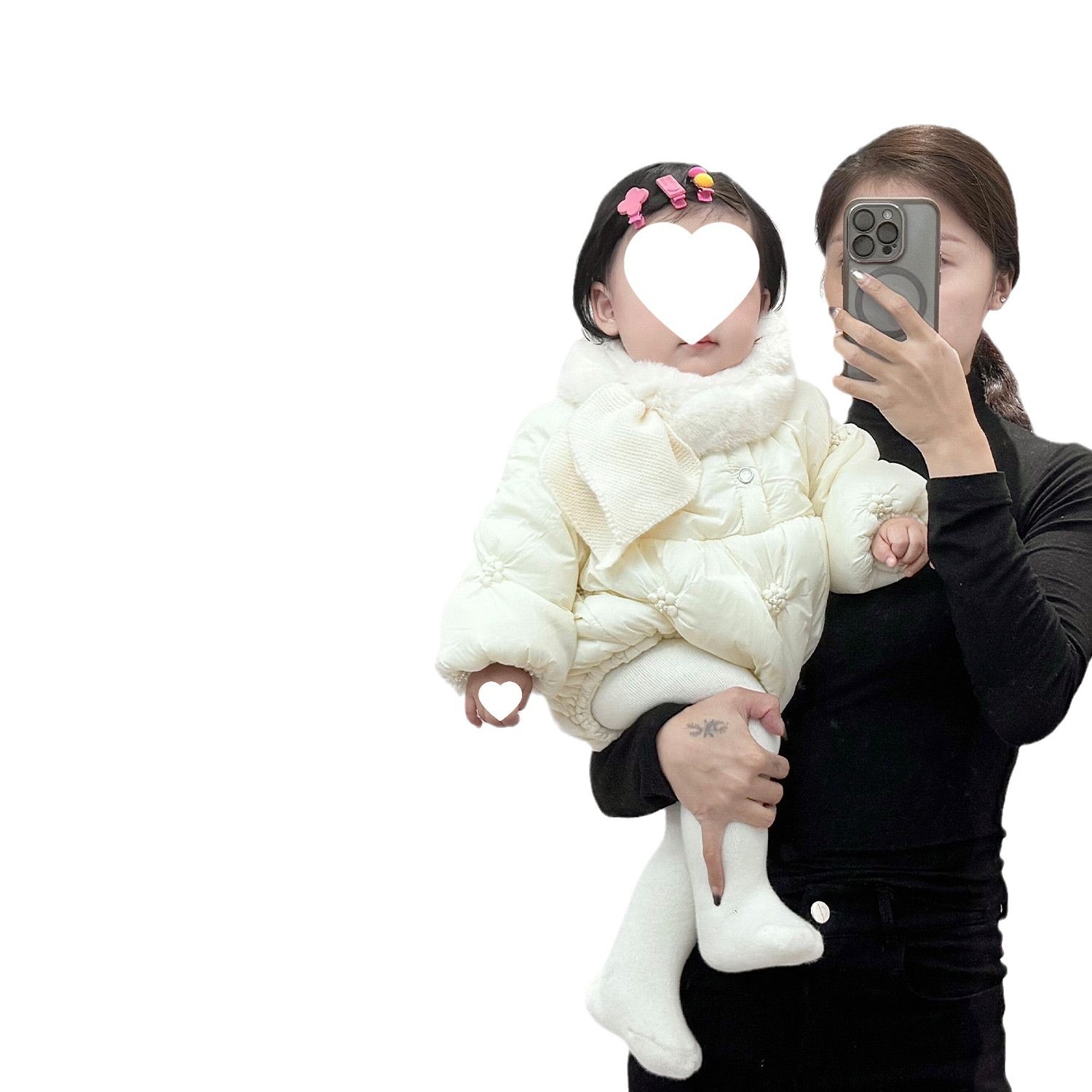 옷 가을과 겨울 새로운 두꺼운 따뜻한  소녀 점프 수트 겨울 슈퍼 귀여운면 패딩 재킷 서양식 겉옷