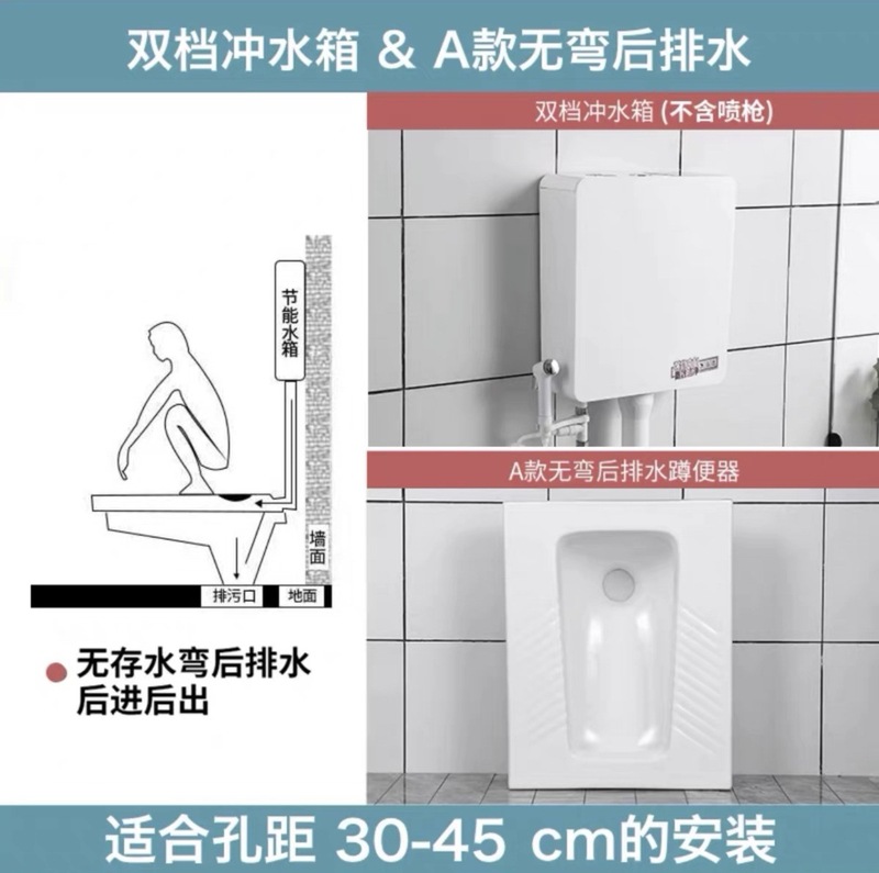 箭᷂牌蹲便器水箱套装公共厕所家用陶瓷防臭蹲厕工程带挡板节水蹲|undefined
