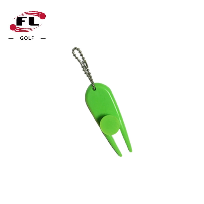 Спортивная зубчатка для гольфа Fuli Green Fork пластиковая зеленая лопатка для ремонта гольфа, разноцветная зелёная вилка