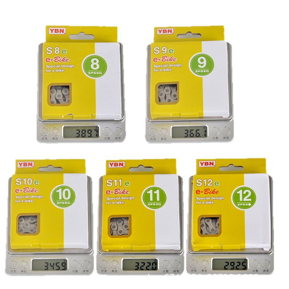Cadena de bicicleta eléctrica E-BIKE 8/9/10/11/12 velocidad velocidad velocidad velocidad velocidad velocidad de la rueda cadena de alta resistencia antideslizante YBN