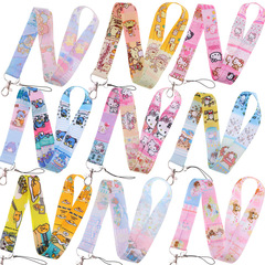 Cute cat and dog family mobile phone lanyard camera tag lanyard mobile phone chain lanyard office ID accessories
