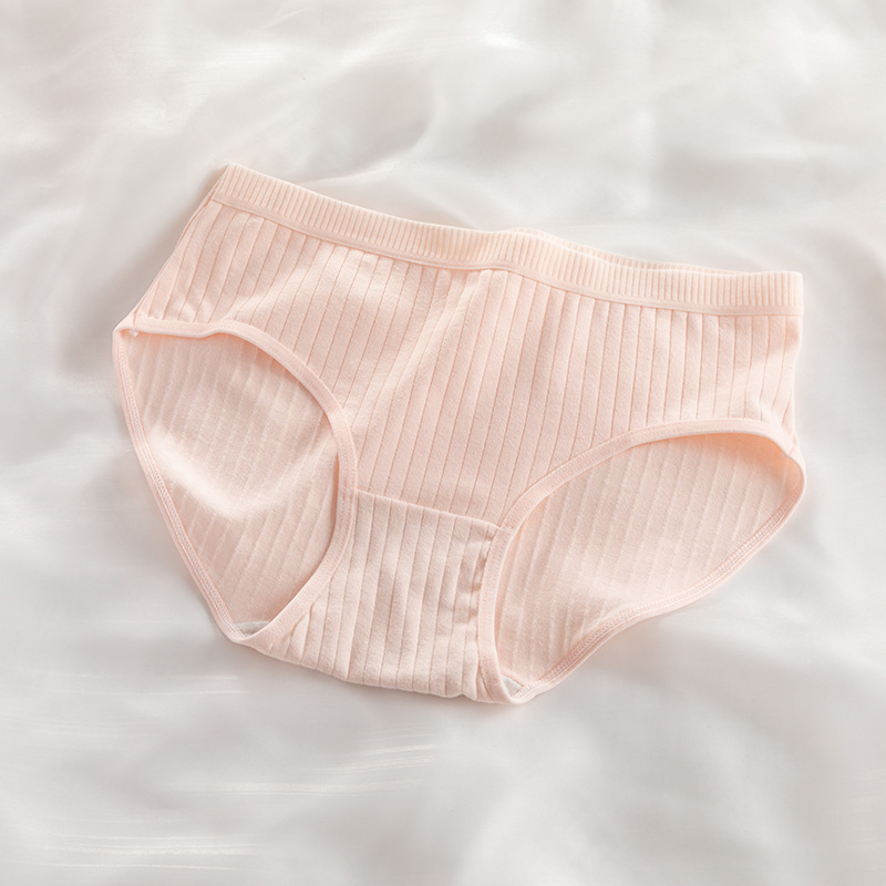新商品の精練女性の下着の女性の純綿の綿の中で腰の純色のシンプルな少女の快適な女性の下着の女子学生|undefined
