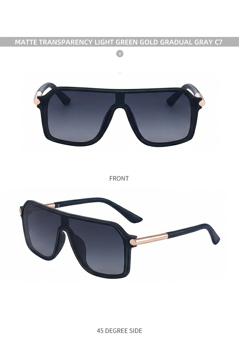 Steampunk Einteilige Schild Sonnenbrille Männer 2026 Luxus Marke Vintage Übergroßen Metall Großen Rahmen Sonnenbrille für Männliche Sport brillen – Detail 16