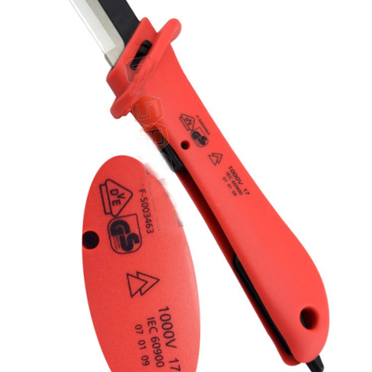 Mango de madera cuchillo plegable electricista con cuchilla y alambre y cable escariador peeling electricistas cuchillo