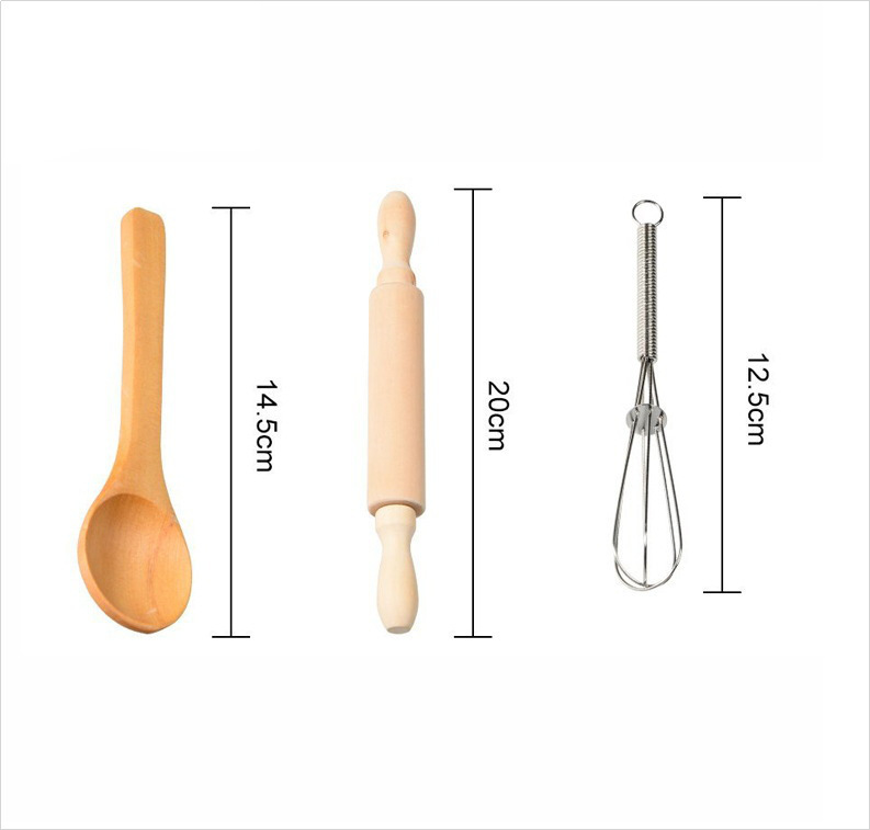 (2개) DIY 놀이 집 주방 장난감 7 조각 장난감 어린이 케이크 요리 베이킹 앞치마 케이크 금형 세트
