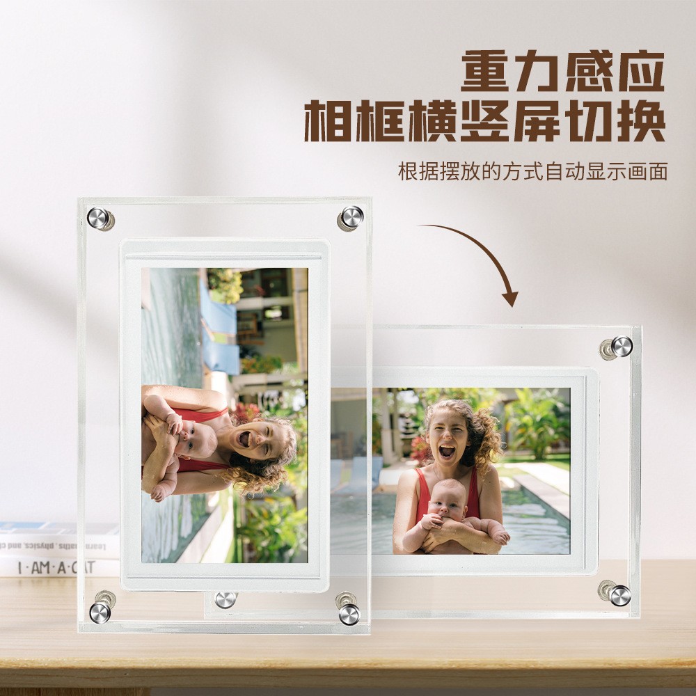 5-inch acrylic wifi digital photo frame frameo cloud video player…